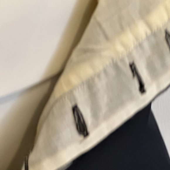 COPY - HANNOH linen lined skirt; Size 38; charcoal black with cream buttons - Picture 3 of 11